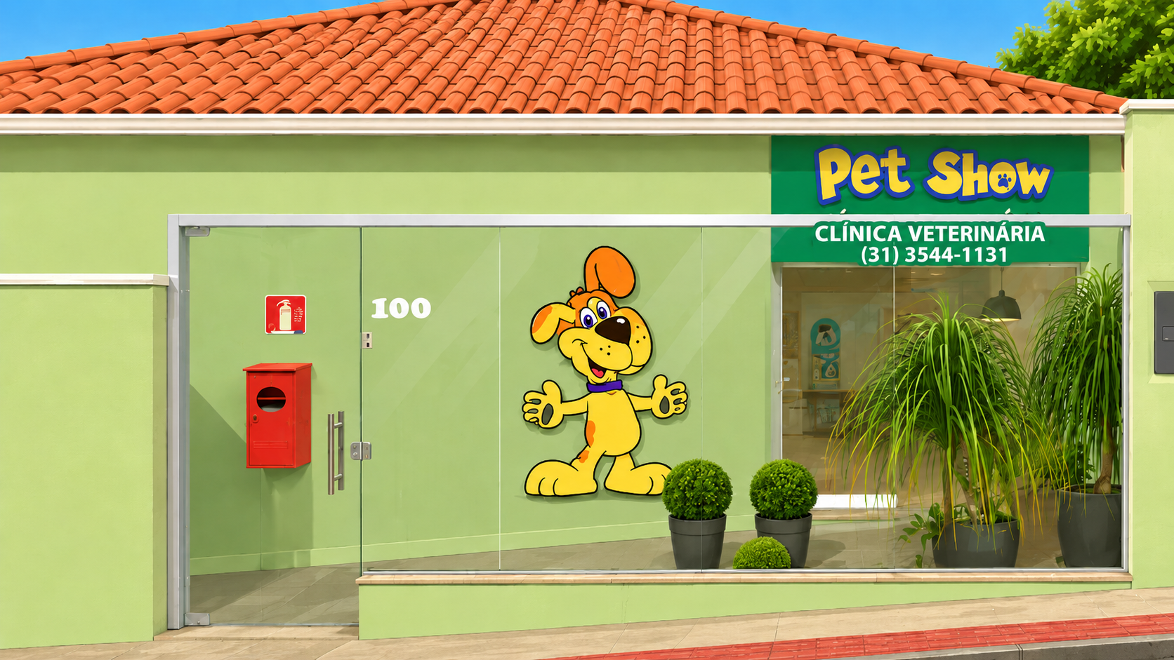 Fachada da Clínica Veterinária Pet Show em Betim